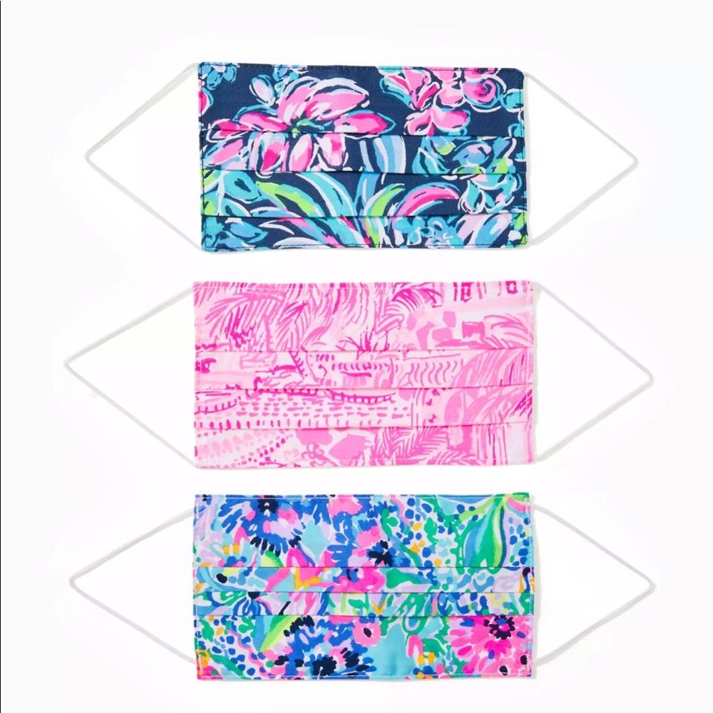 NWT-Lilly Pulitzer Adult Face Mask-Set of 3